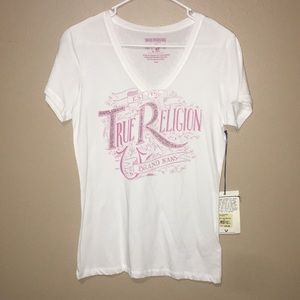 White v-neck